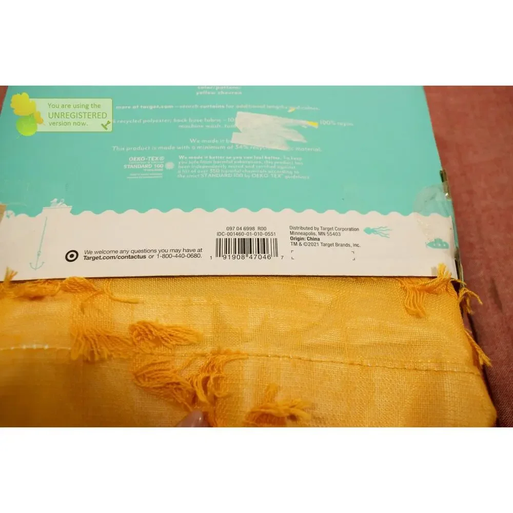 Pillowfort 42x 84 Chevron Clip Dotted Sheer Blackout Curtain Panel Yellow#